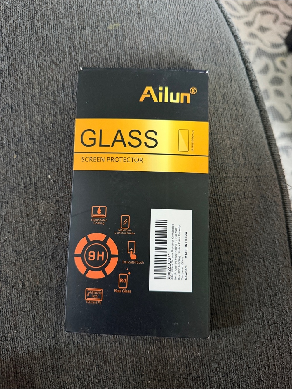 Ailun Black & Yellow Glass Screen Protector-3 pack for iPhone 14 Plus/13 promax